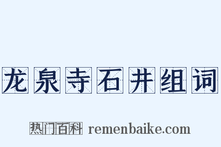 龙泉寺石井组词是什么意思的图片